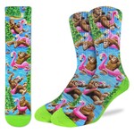 Good Luck Sock Men's Bigfoot Floating Down Lake Socks