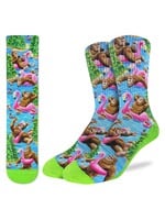 Men's Bigfoot Floating Down Lake Socks