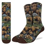 Good Luck Sock Men's Grizzly Bears in the Forest Socks