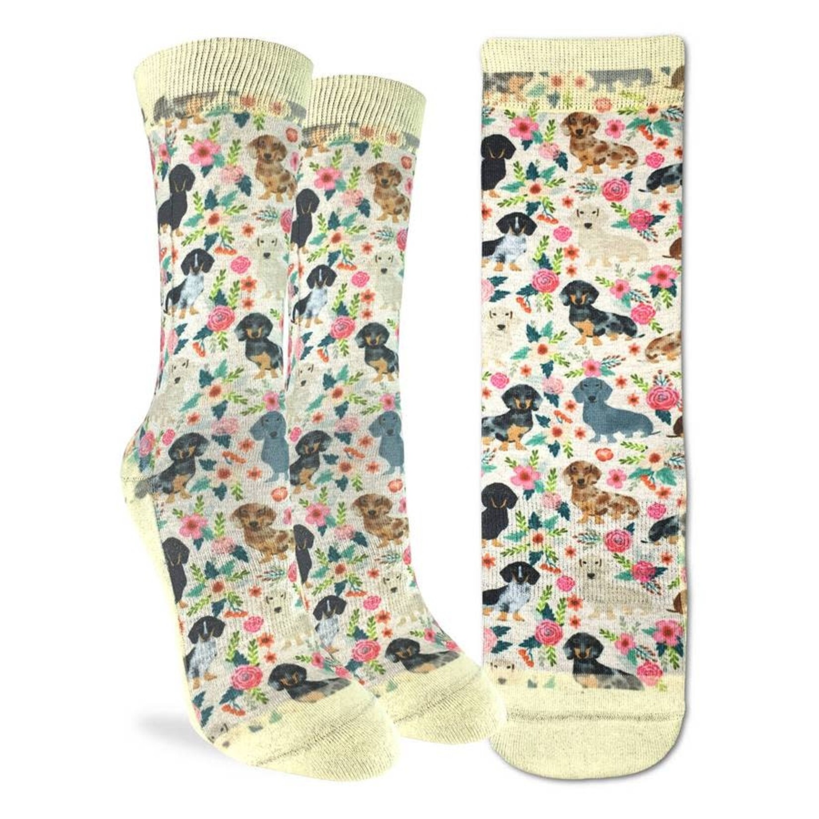 Good Luck Sock Women's Floral Dachshund Socks