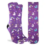 Good Luck Sock Women's Rainbows and Unicorns Socks