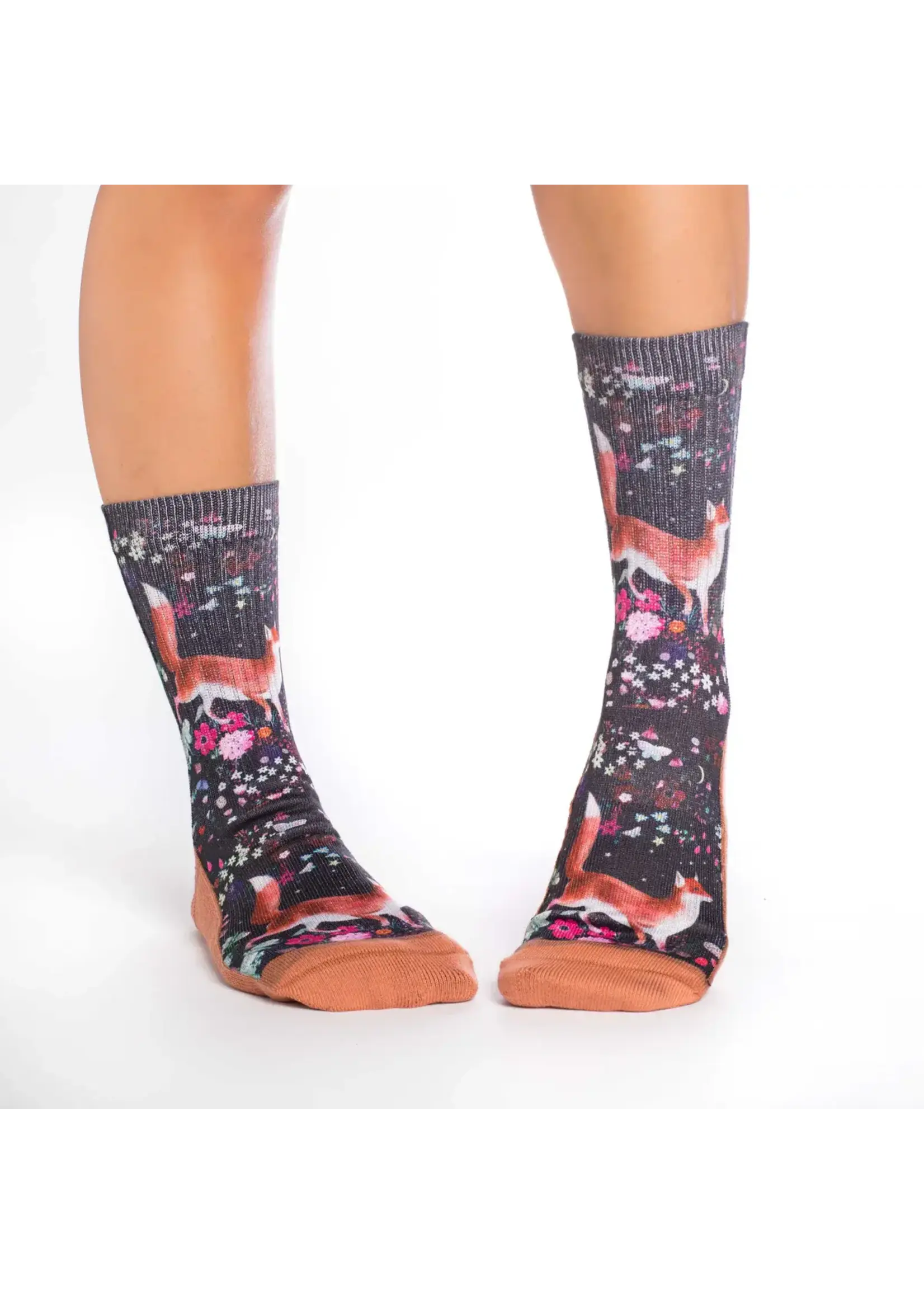 Women's Floral Fox Socks