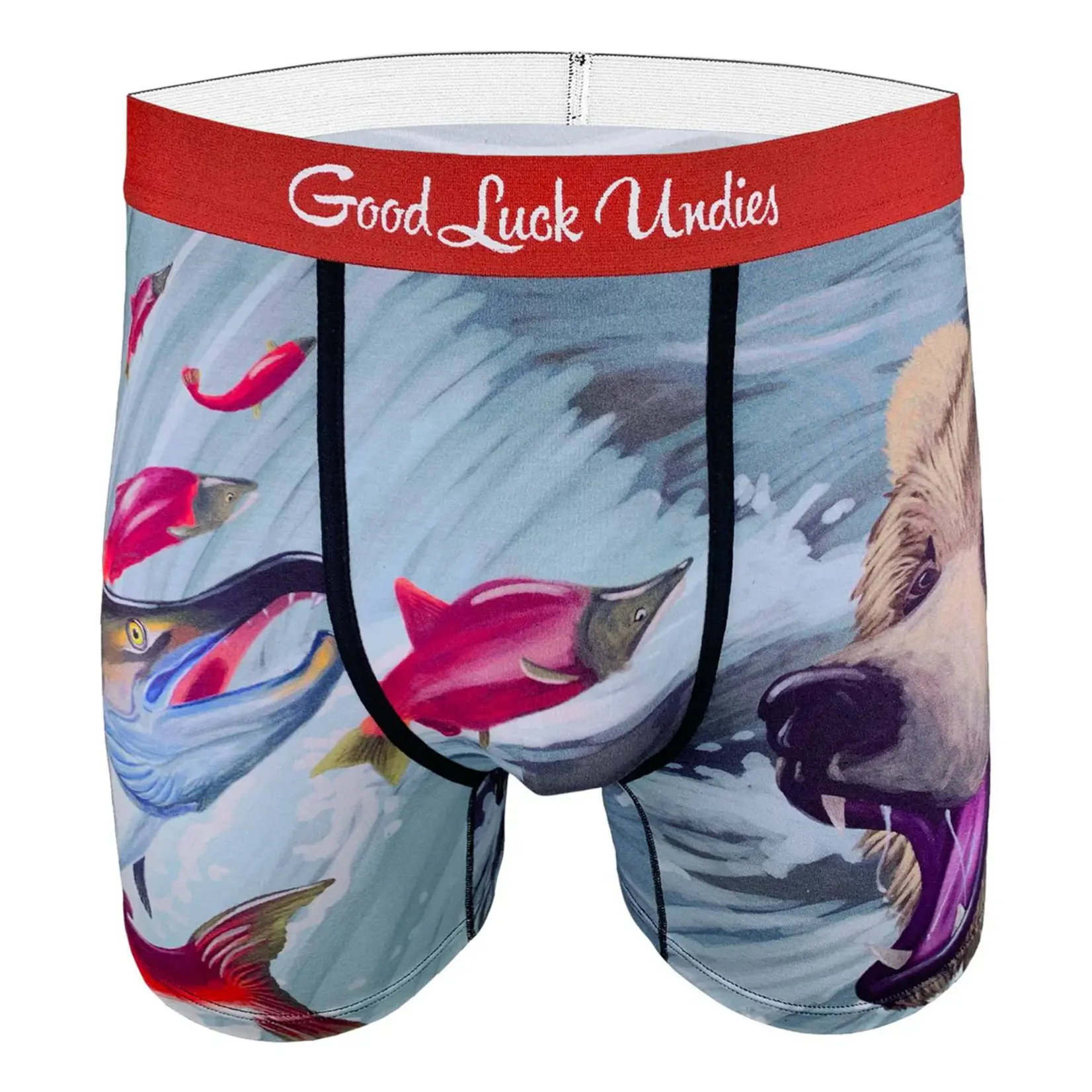 Good Luck Sock Men's Bear Catching Salmon Underwear