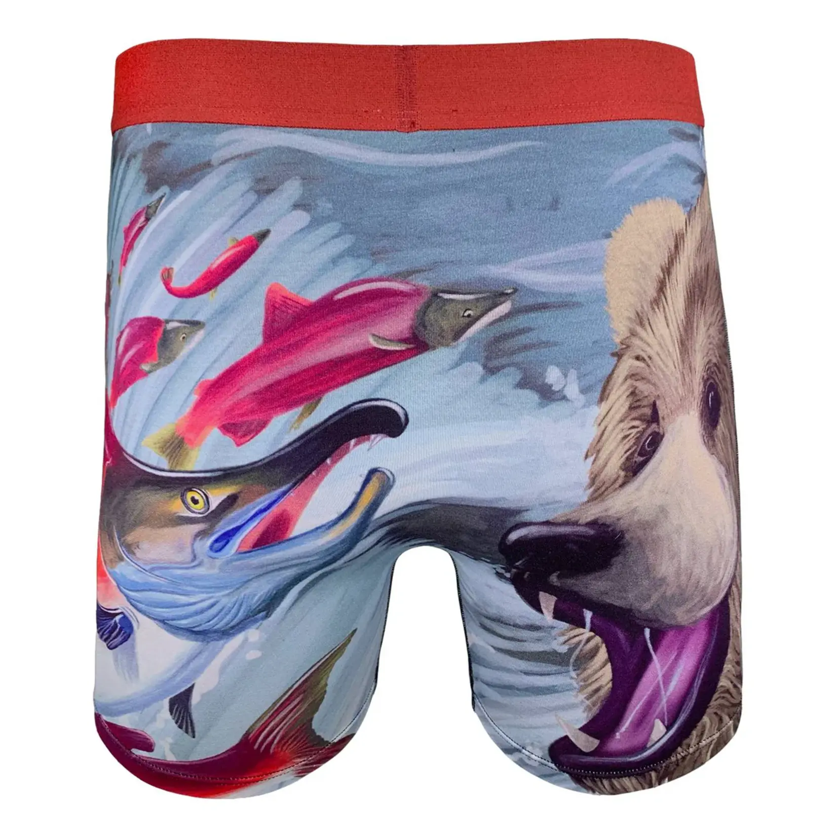 Good Luck Sock Men's Bear Catching Salmon Underwear