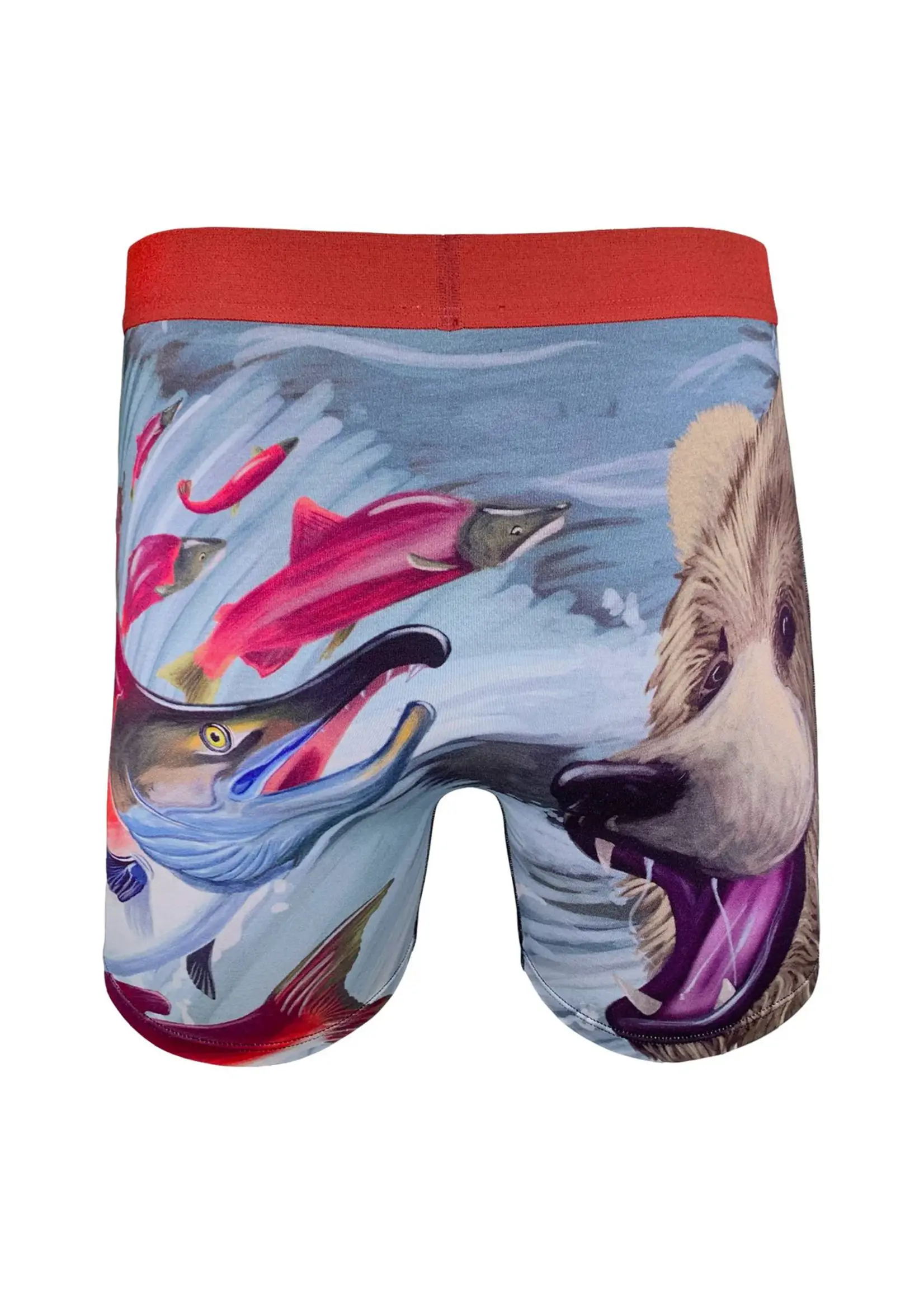 Men's Bear Catching Salmon Underwear