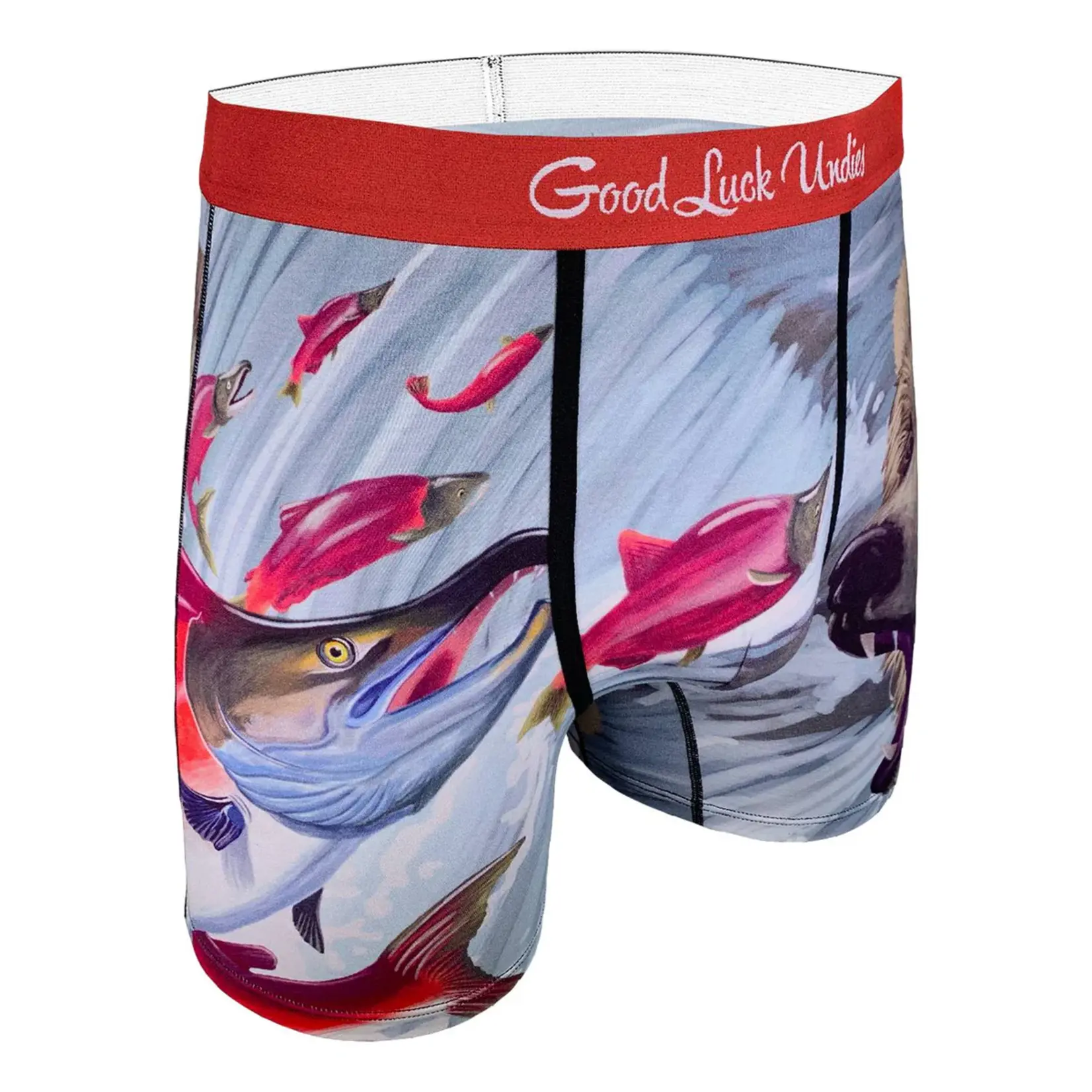 Good Luck Sock Men's Bear Catching Salmon Underwear