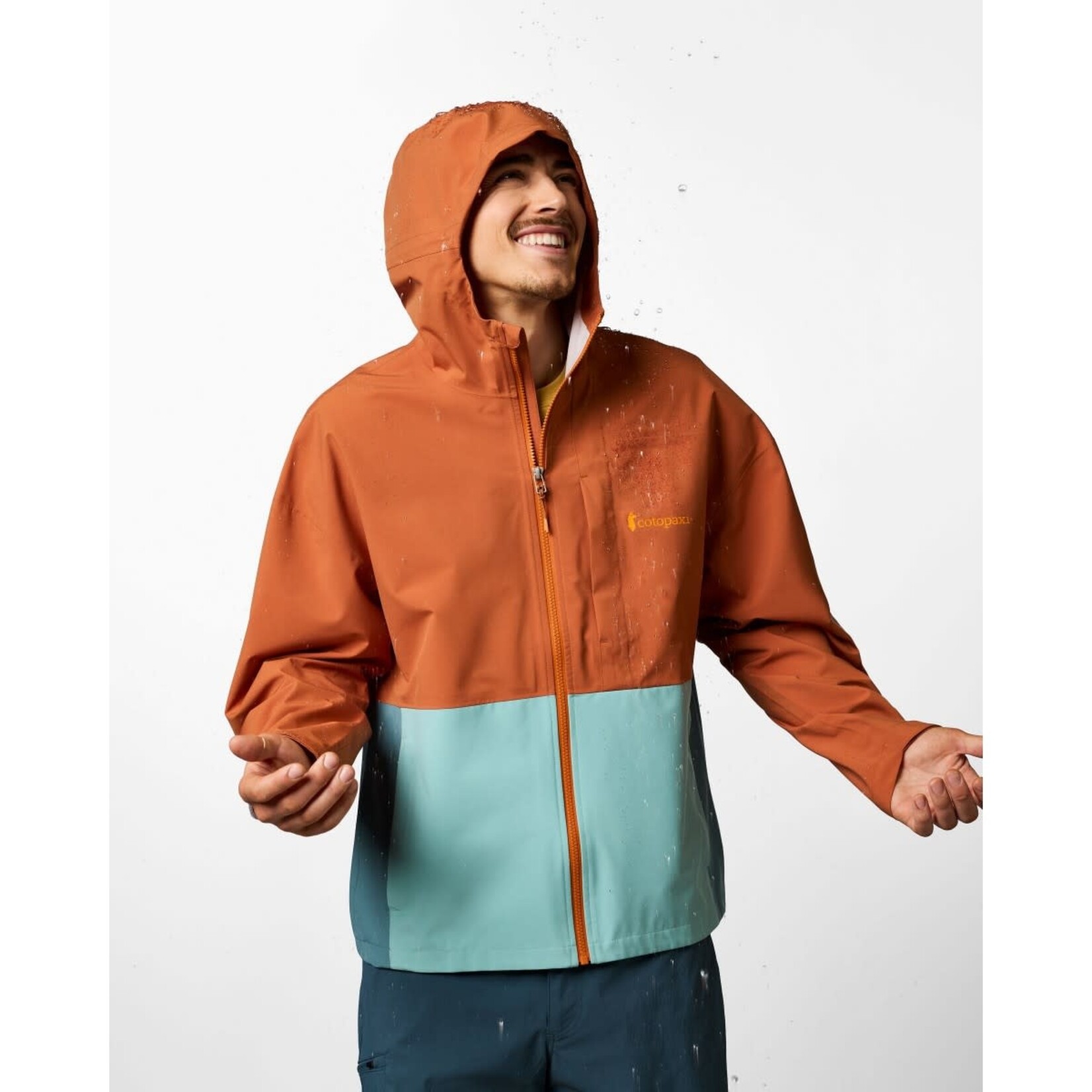 Cotopaxi Men's Cielo Rain Jacket - Whiskey/Tidepool