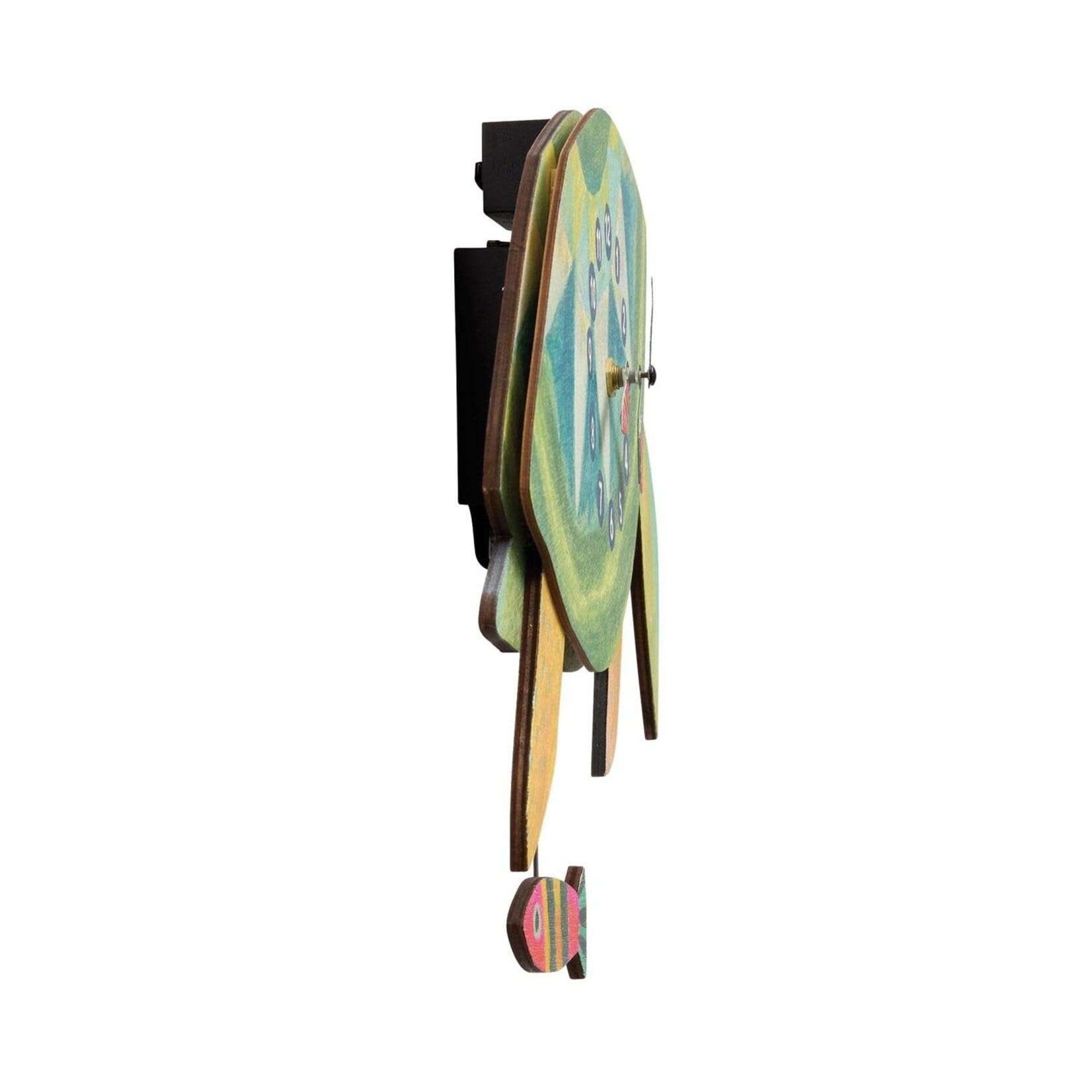 Allen Designs Shellbound Wood Turtle Wall Clock