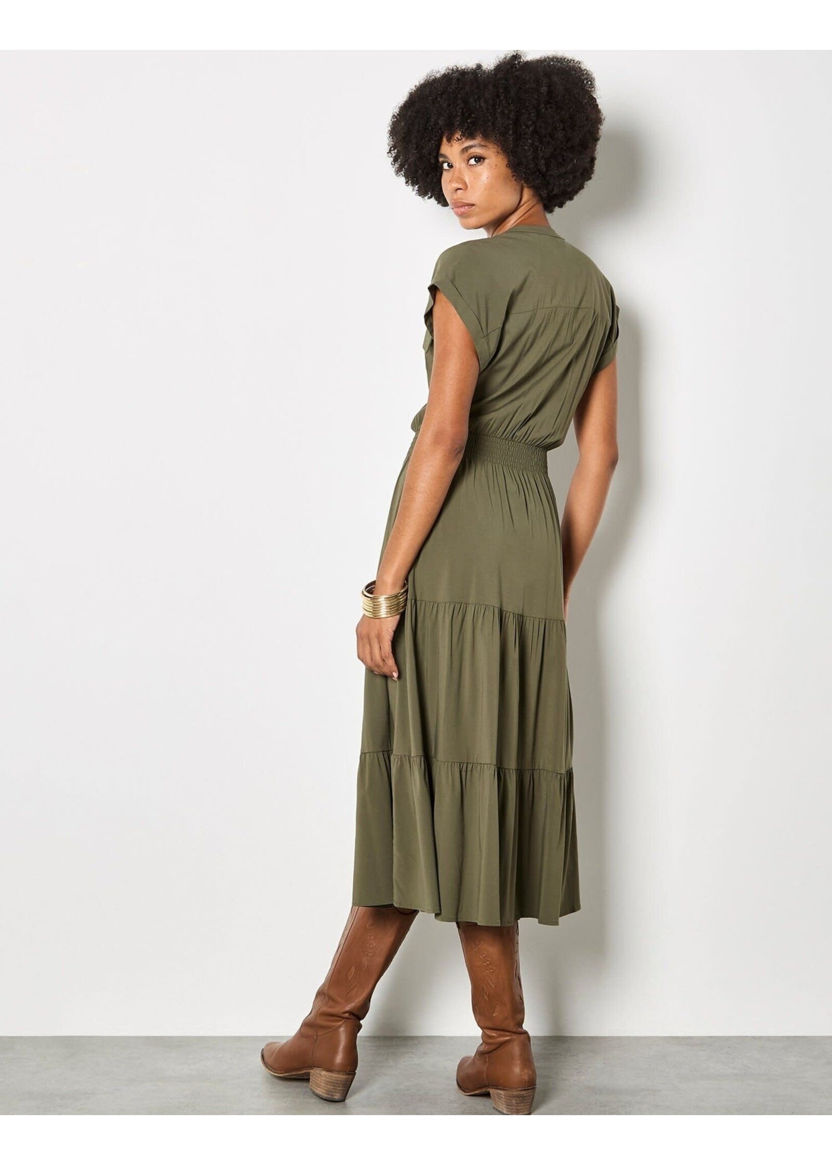 Apricot Clothing X164448 - Tiered Smocked Ditsy Midaxi Dress