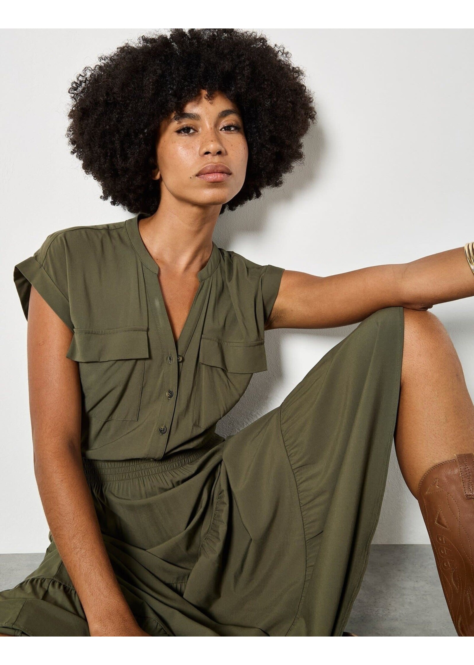 Apricot Clothing X164448 - Tiered Smocked Ditsy Midaxi Dress