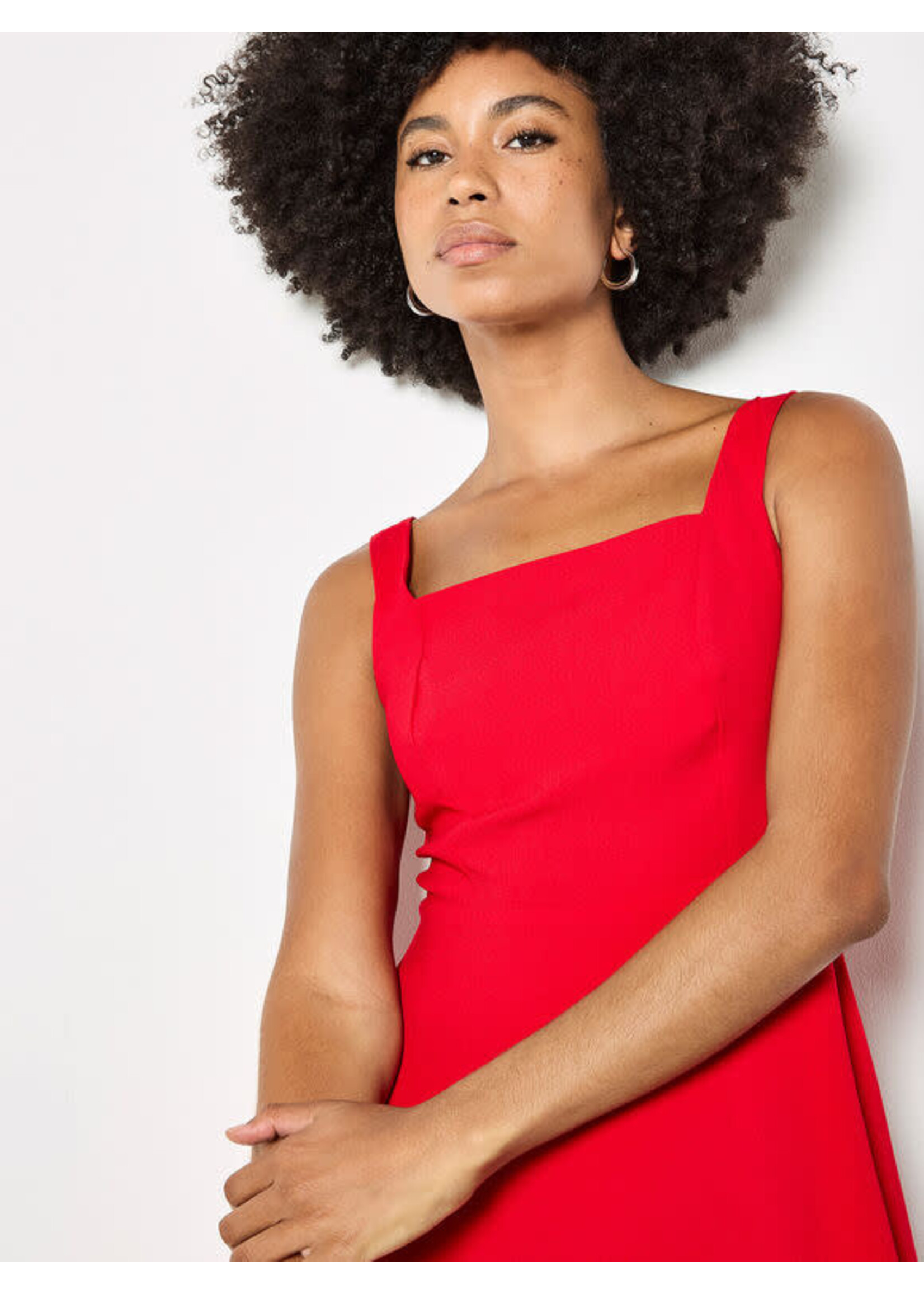 Apricot Clothing X168798 - Fit & Flare Side Drape Mini Dress