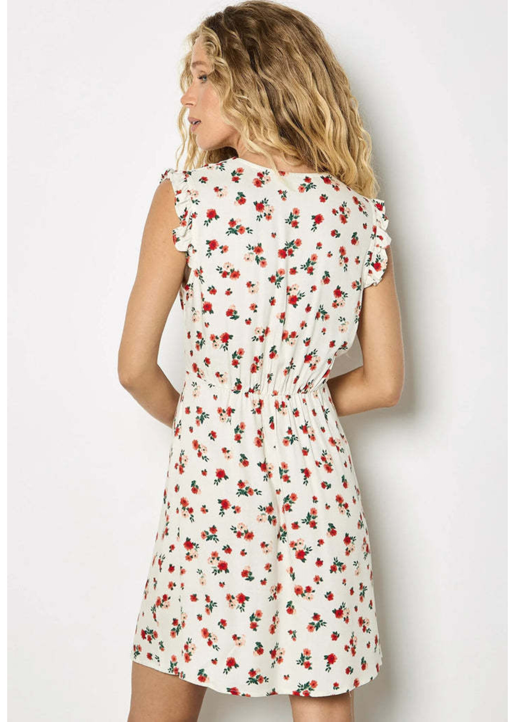 Apricot Clothing X181308 - Empire Frill Sleeve Ditsy Mini Dress