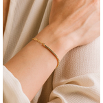 Lover's Tempo Tennis Paperclip Bracelet - Clear CZ, 18K Gold Plate