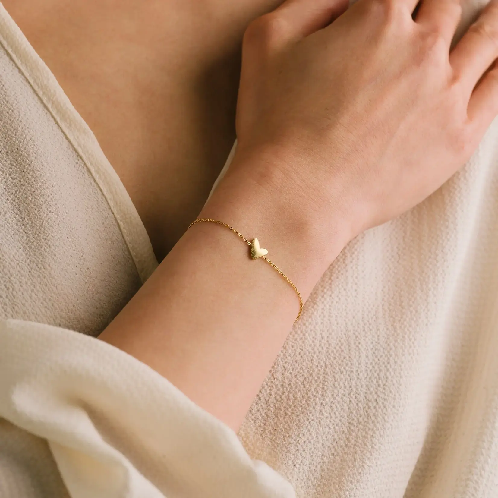 Lover's Tempo Flirt Bracelet 6.3" 18K Gold PVD Tarnishproof, Waterproof