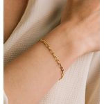 Lover's Tempo Paperclip Chain Bracelet - 18K Gold/Stainless PVD, Waterproof, Tarnishproof
