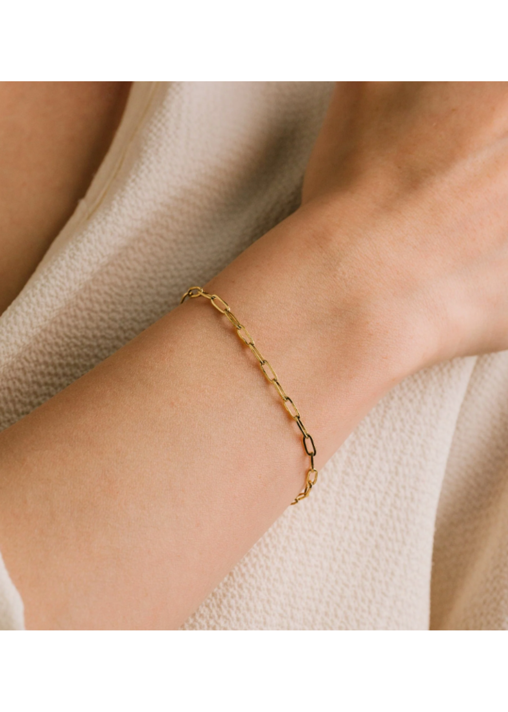 Lover's Tempo Paperclip Chain Bracelet - 18K Gold/Stainless PVD, Waterproof, Tarnishproof