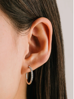 Lover's Tempo Evie Huggie Hoop Earrings - 20 mm, Silver, Waterproof