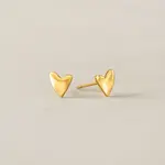 Lover's Tempo Flirt Heart Stud Earrings - 18K PVD, Waterproof