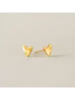 Lover's Tempo Flirt Heart Stud Earrings - 18K PVD, Waterproof