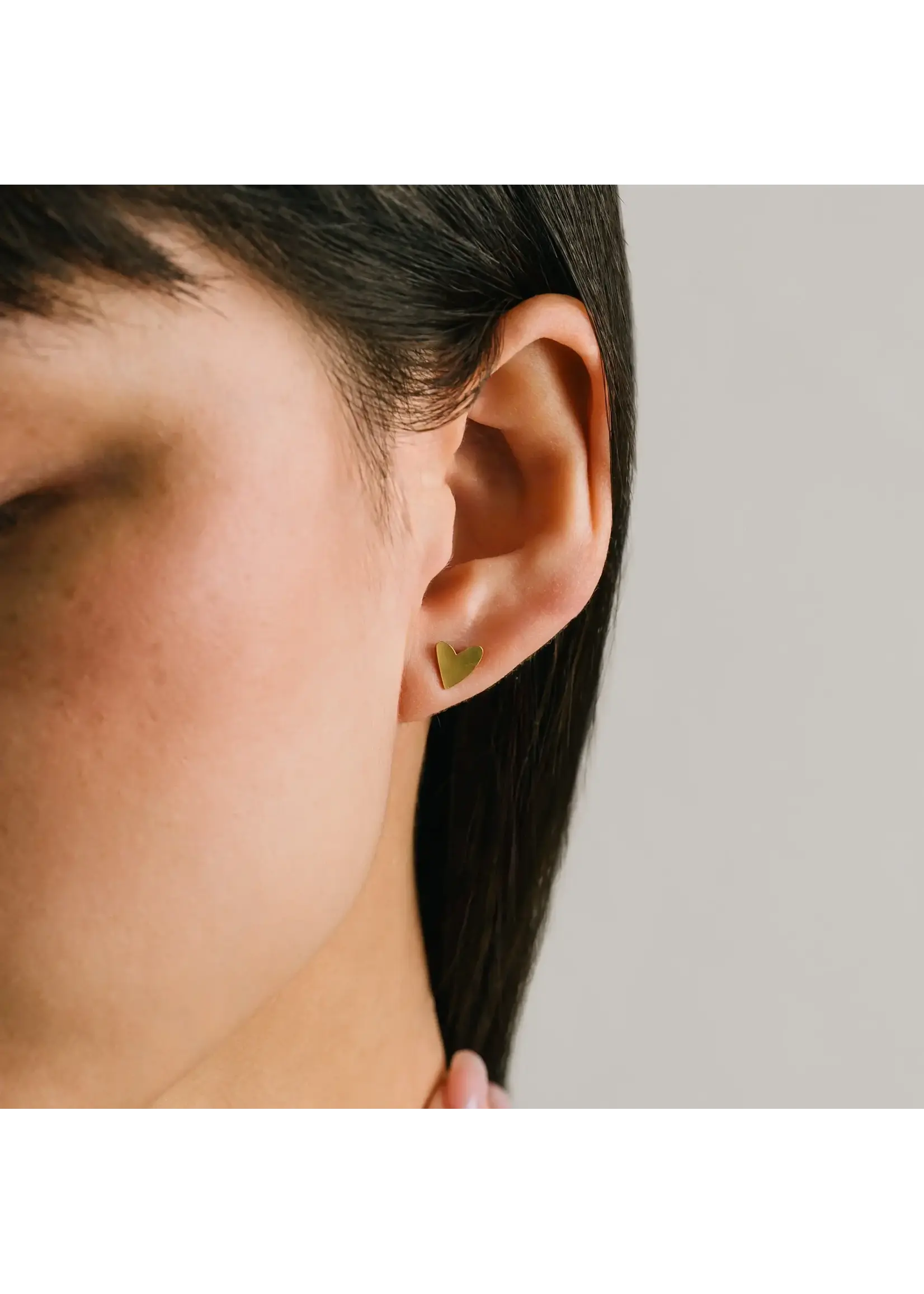 Lover's Tempo Flirt Heart Stud Earrings - 18K PVD, Waterproof