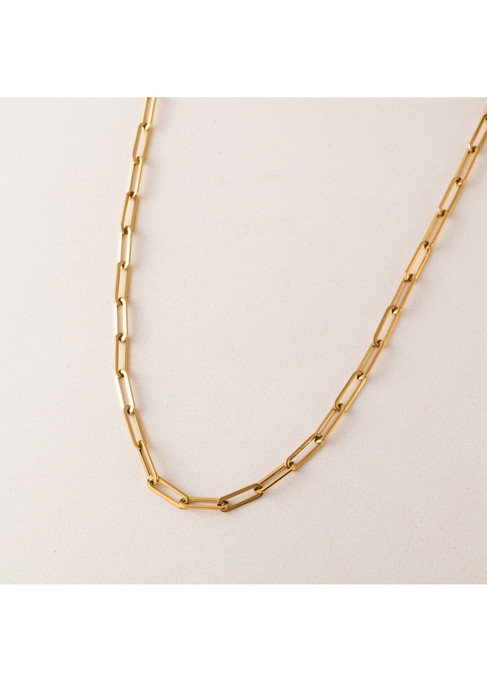 Lover's Tempo Bold 20" Paperclip Necklace - 18K PVD Gold, Waterproof