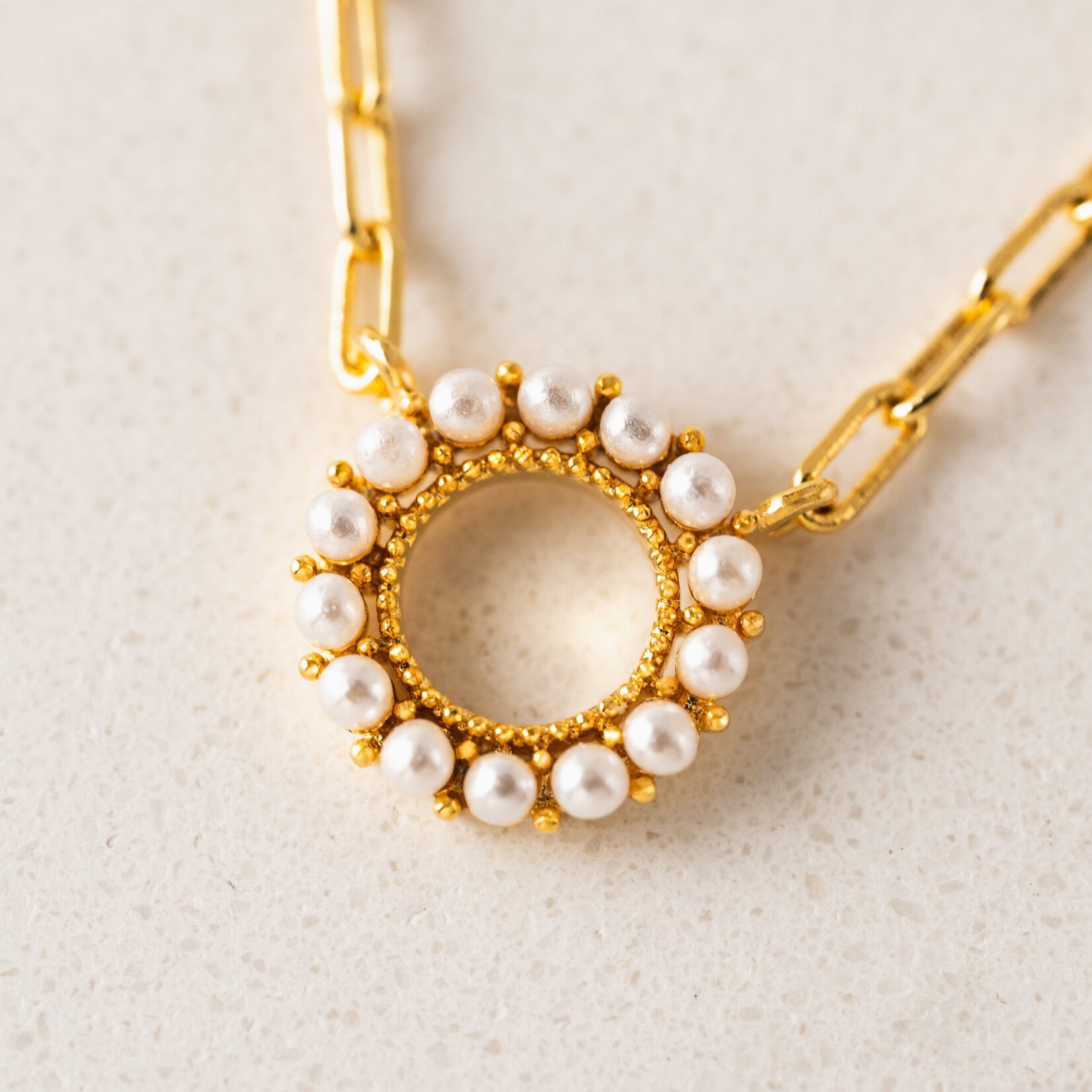Lover's Tempo Kismet Necklace 18" - Gold Plated Brass