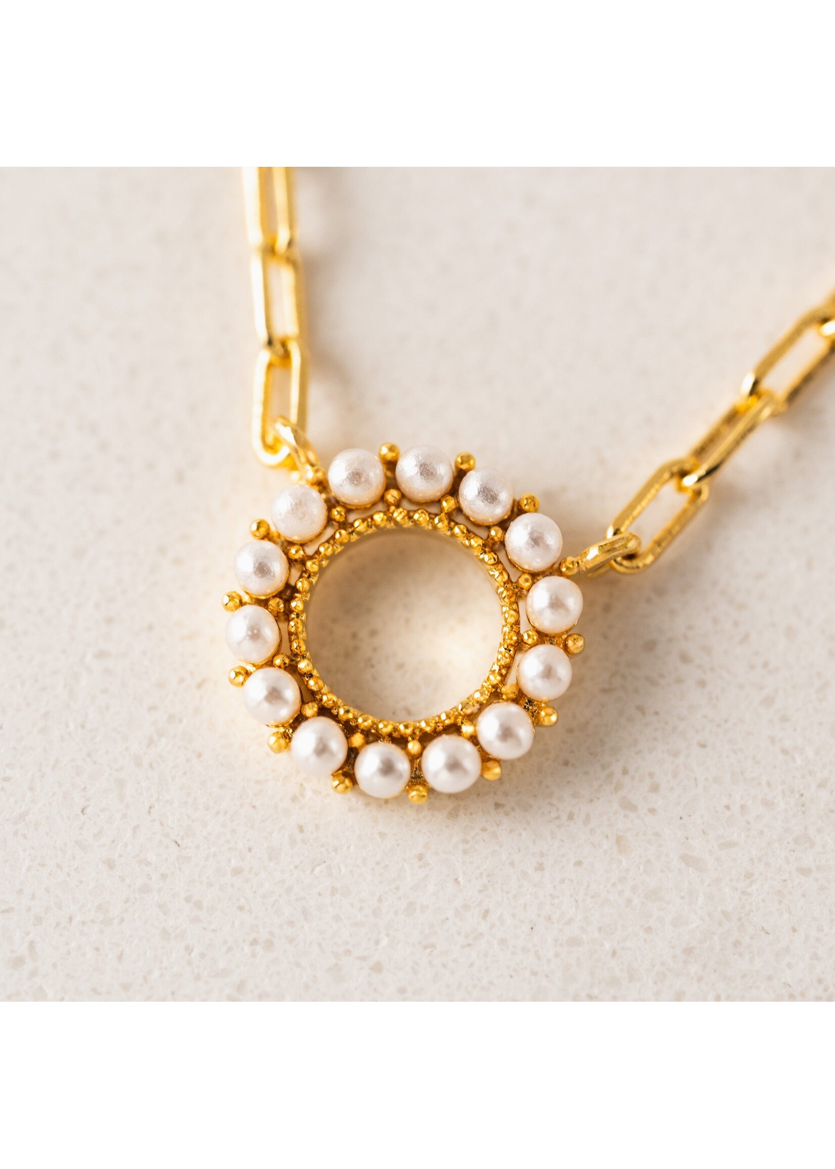 Lover's Tempo Kismet Necklace 18" - Gold Plated Brass