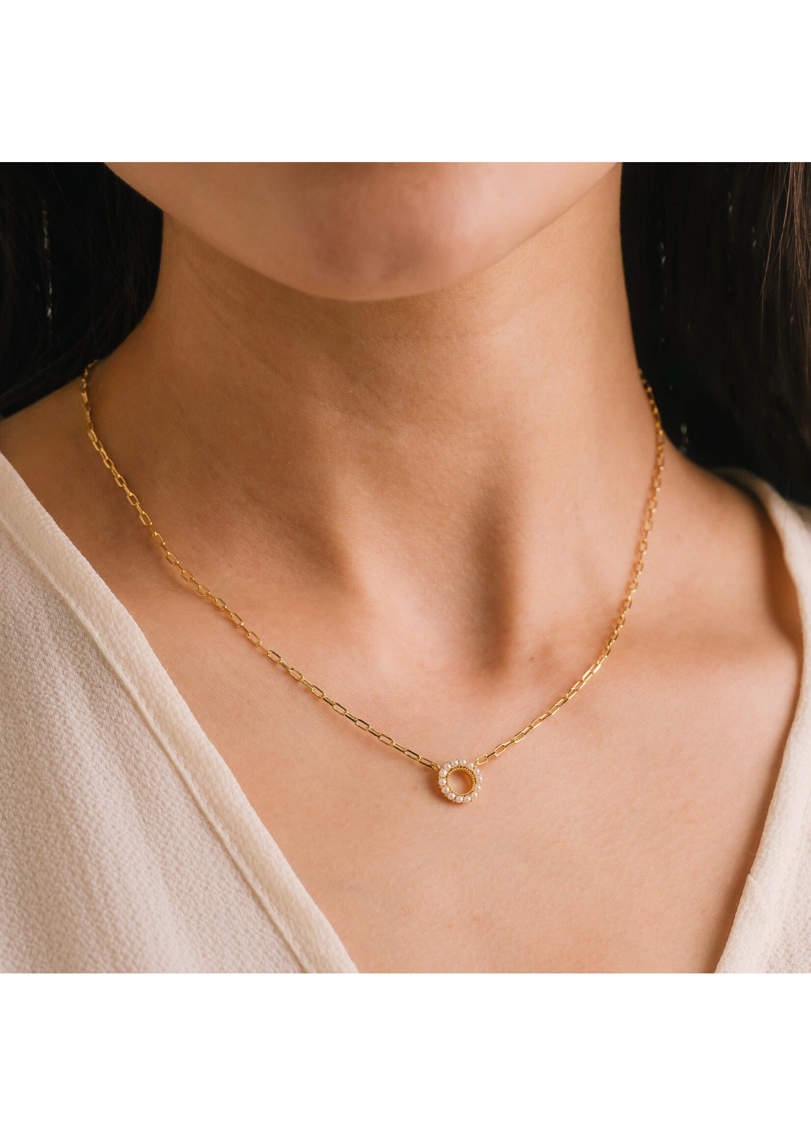 Lover's Tempo Kismet Necklace 18" - Gold Plated Brass