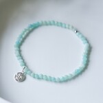 Glee Baby Bee Bracelet - Amazonite/Silver Plated