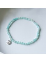 Glee Baby Bee Bracelet - Amazonite/Silver Plated