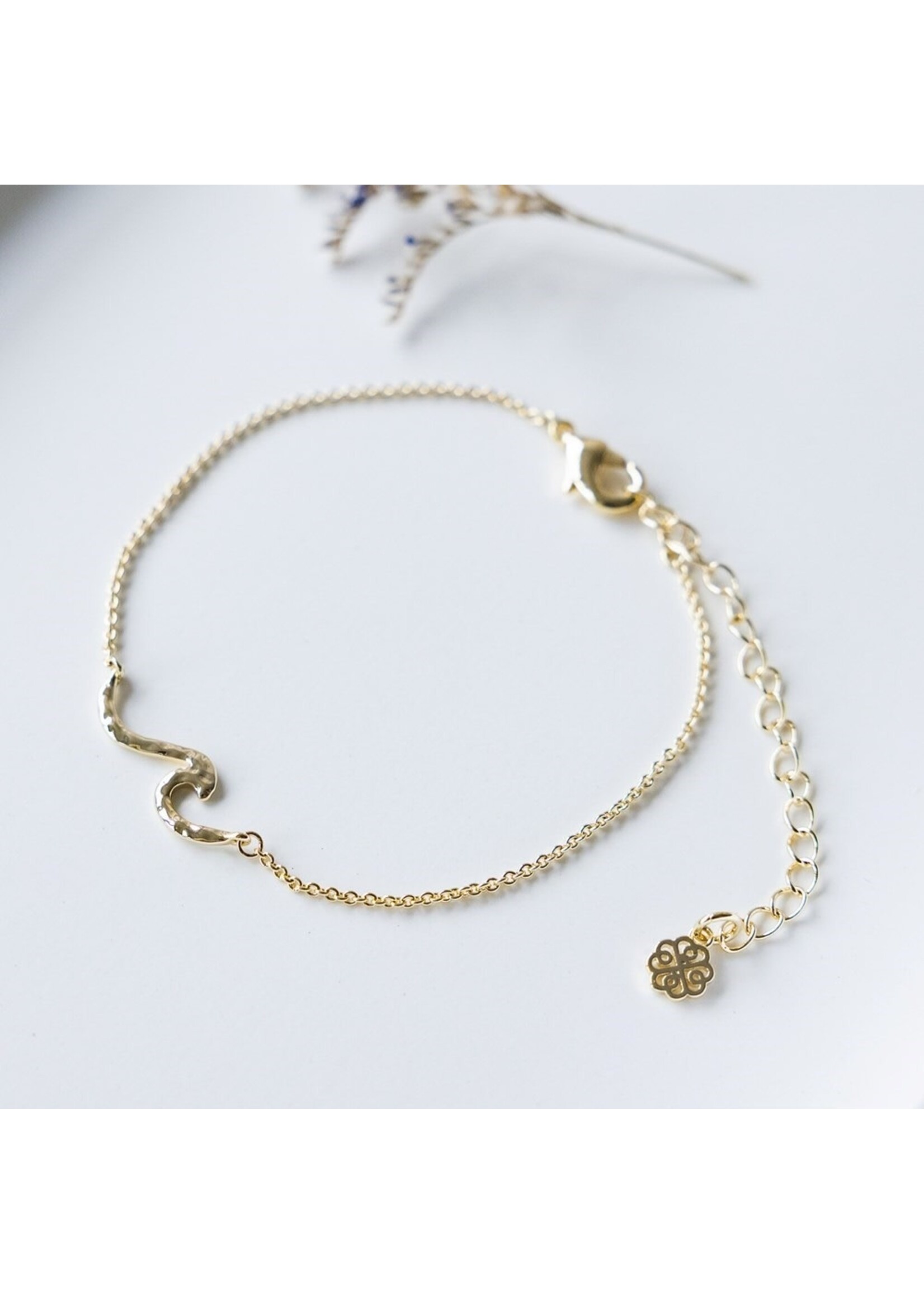 Glee Tiny Wave Anklet - Gold