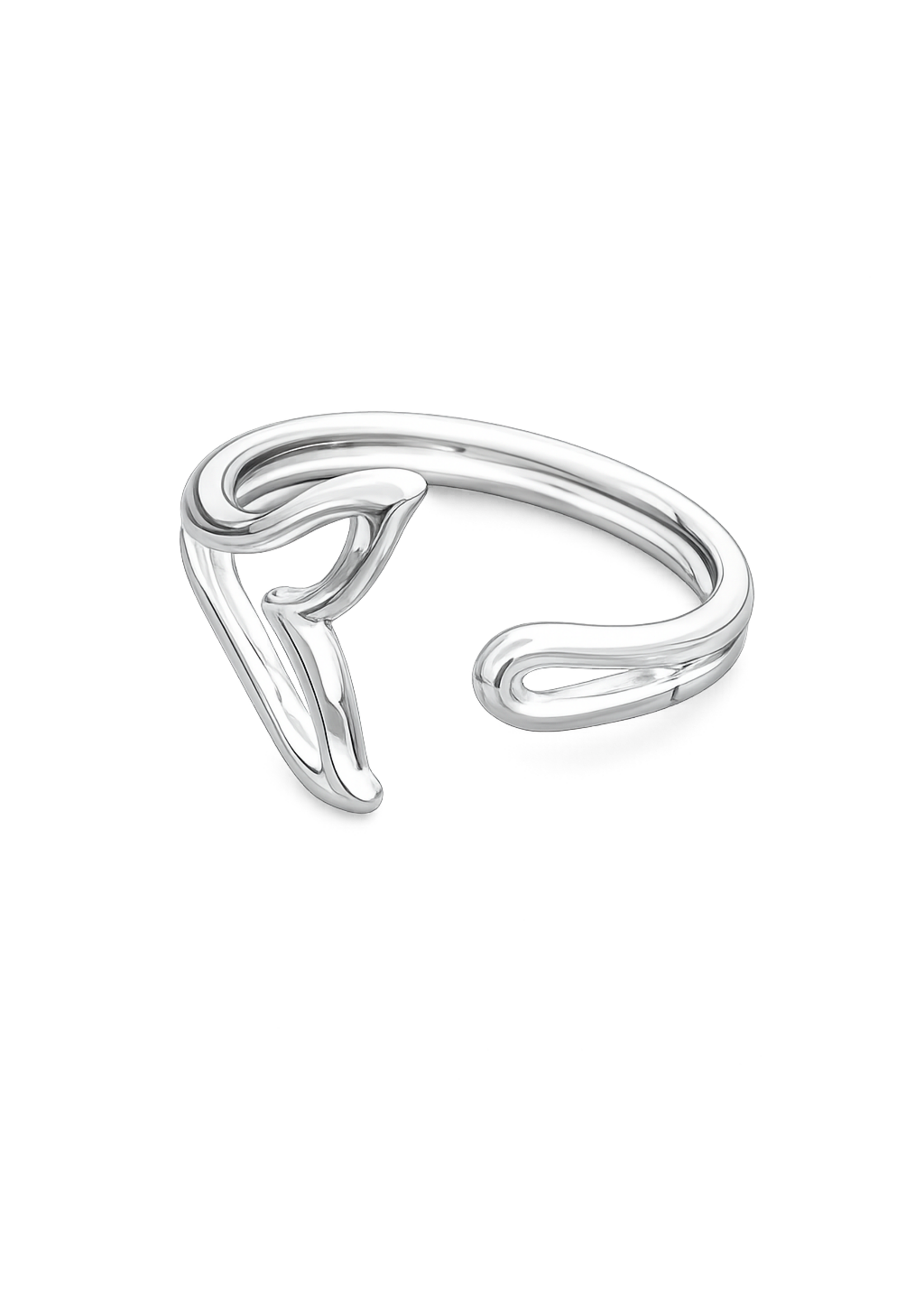 Glee Whale Ring Adjustable Silver