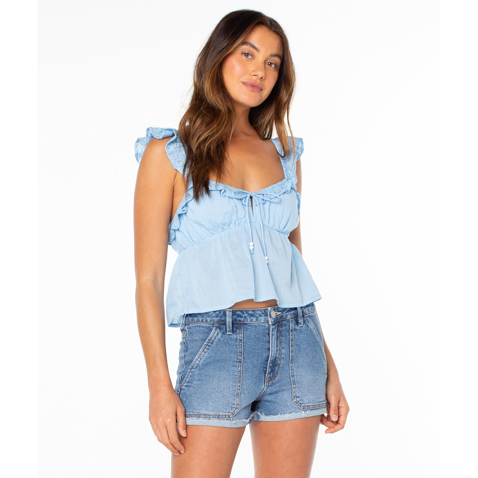 Roxy Plumeria Paradise Top with Lace