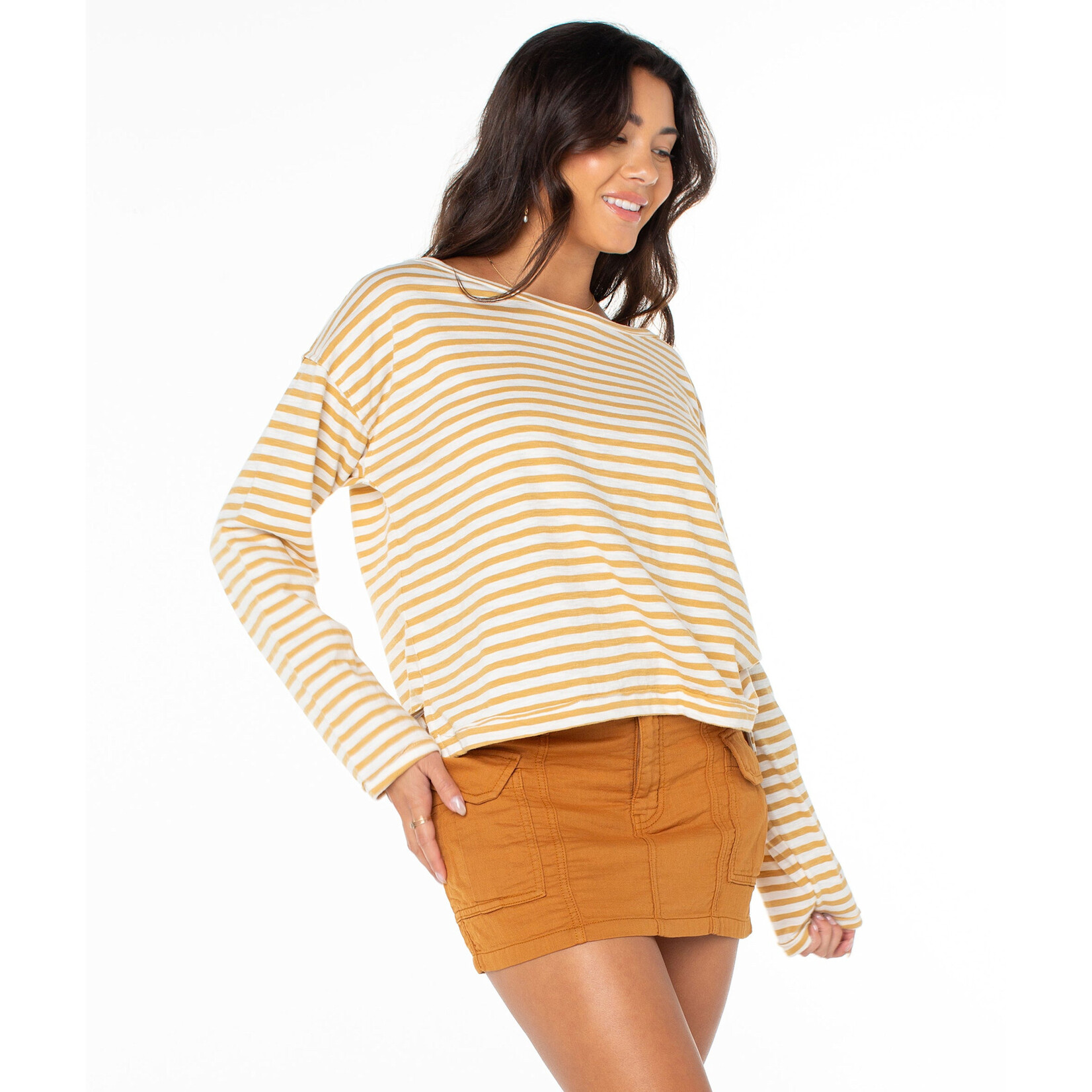 Roxy Good Vibes Striped Long Sleeve T-Shirt