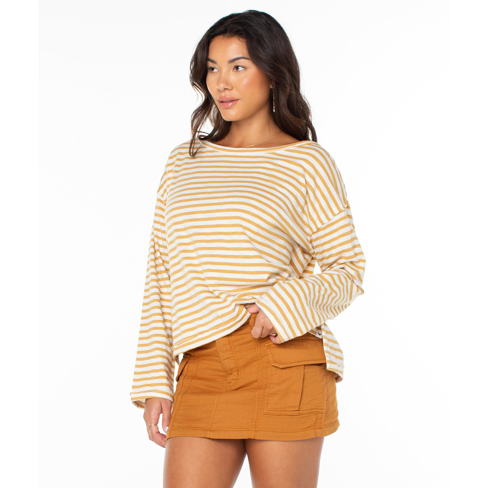 Roxy Good Vibes Striped Long Sleeve T-Shirt