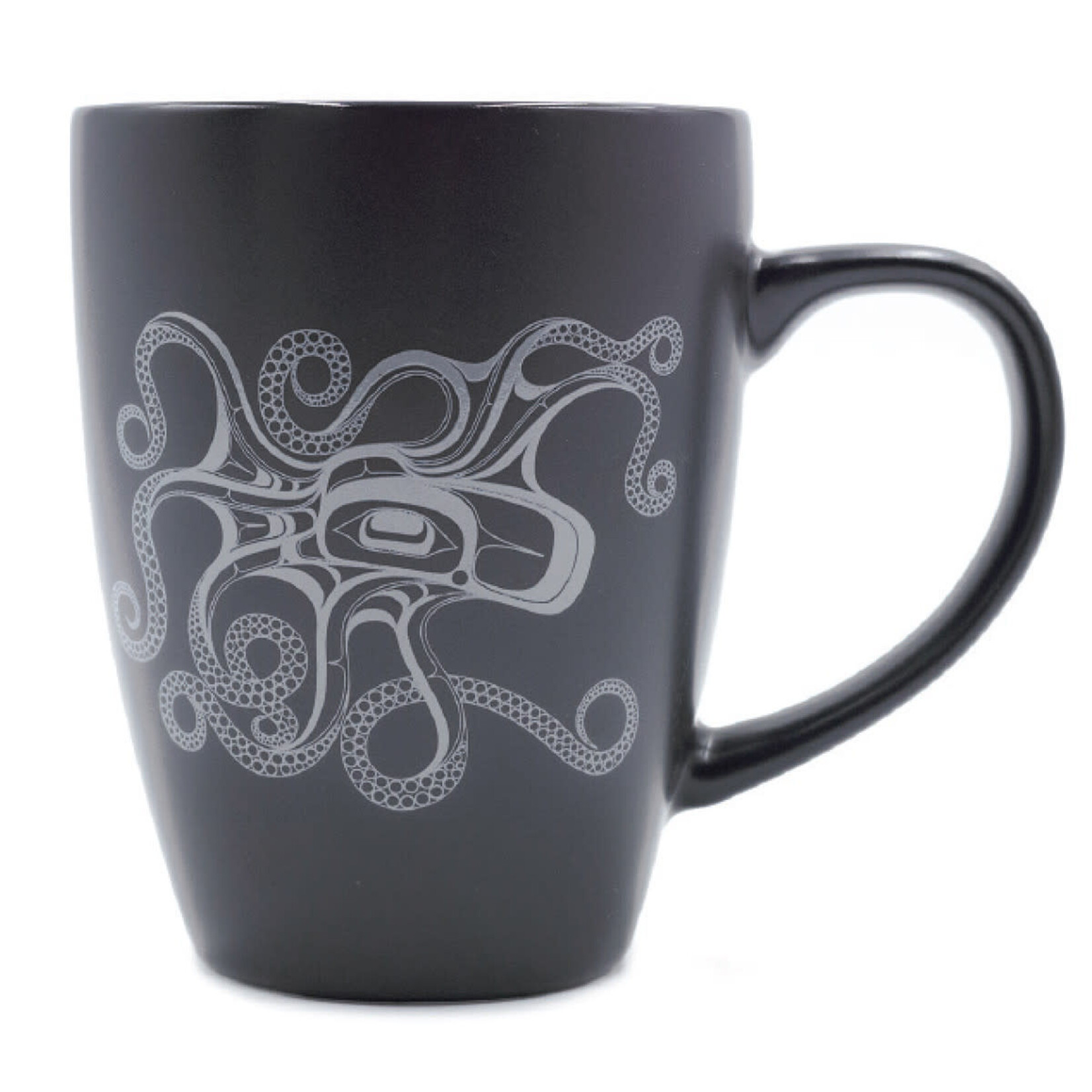 Black Mug - Octopus by Ernest Swanson