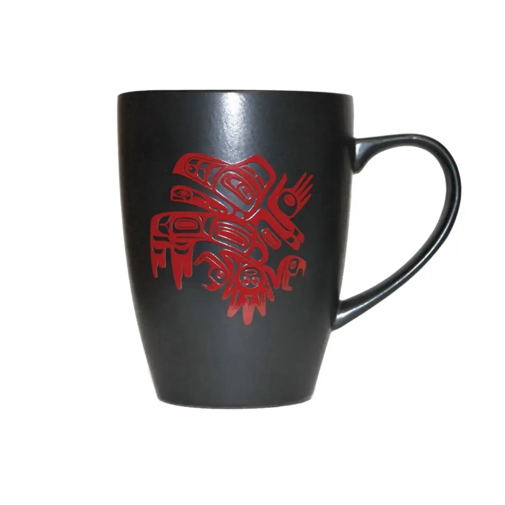 Black Mug - Running Raven by Morgan Green