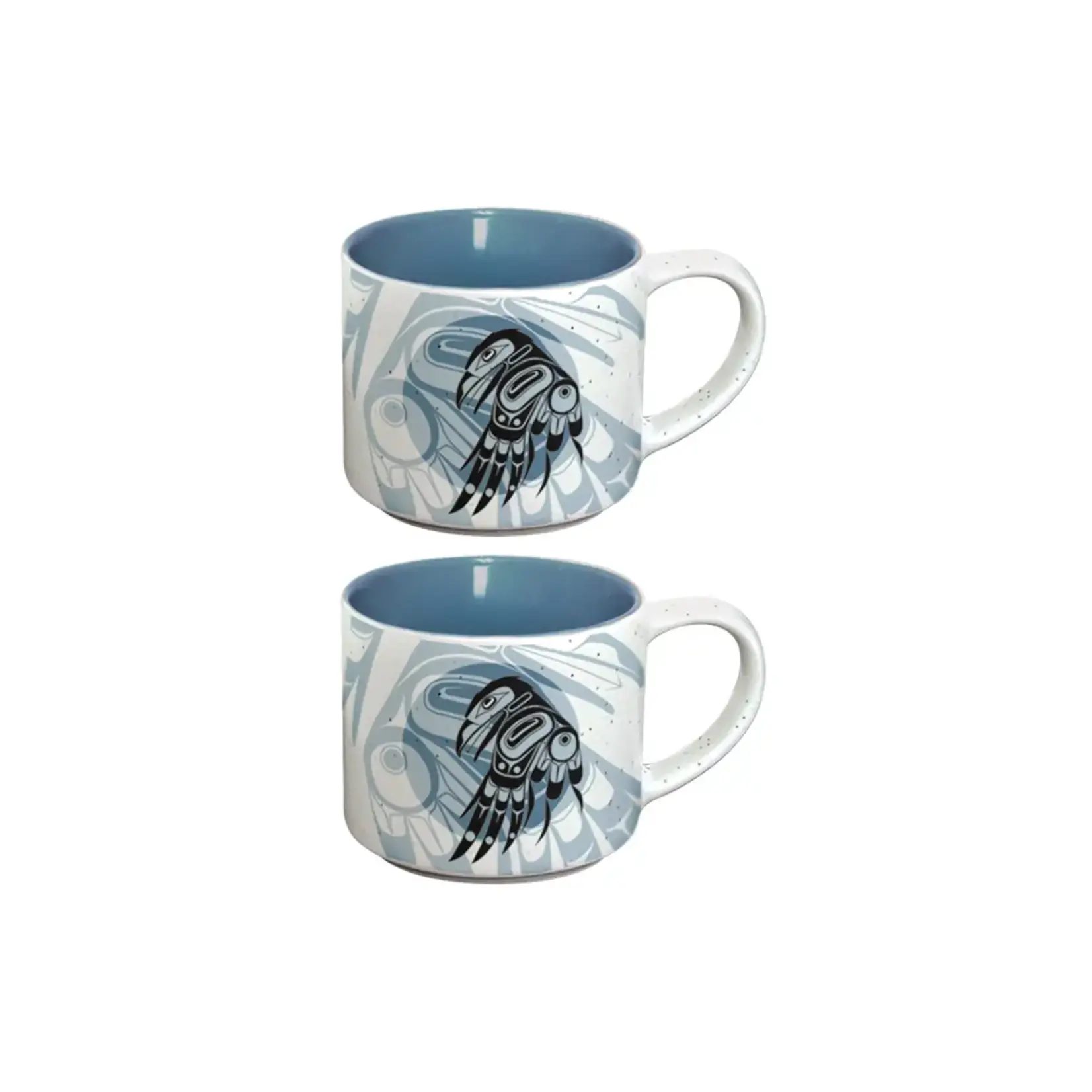 Native Northwest Ceramic Espresso Mugs - Raven Moon
