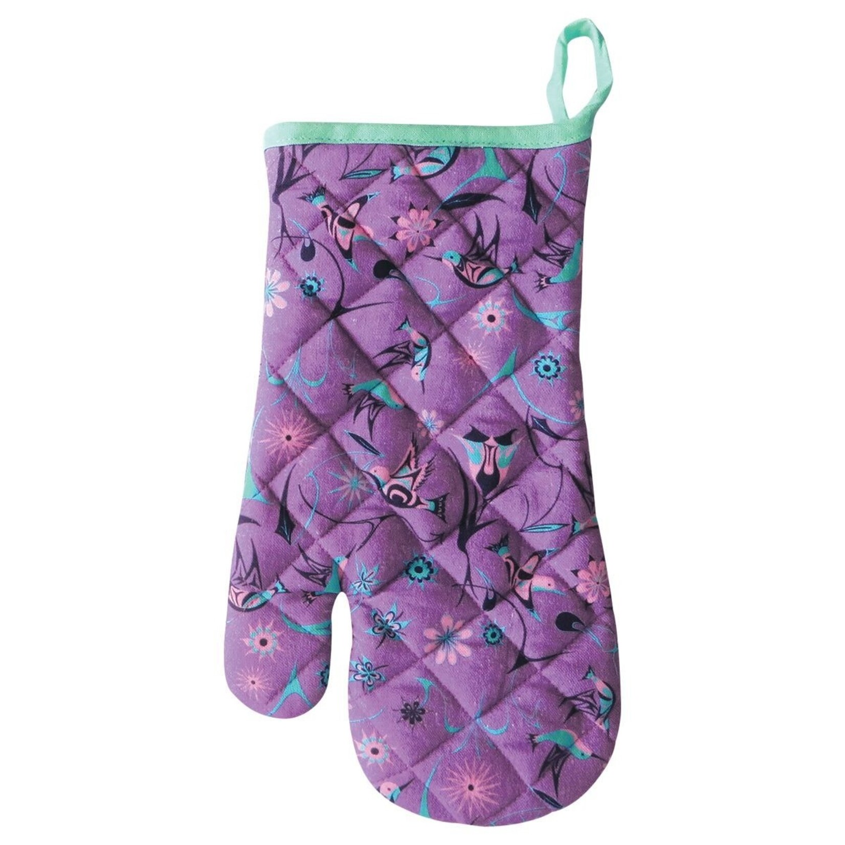 Native Northwest Cotton Oven Mitt - Hummingbirds