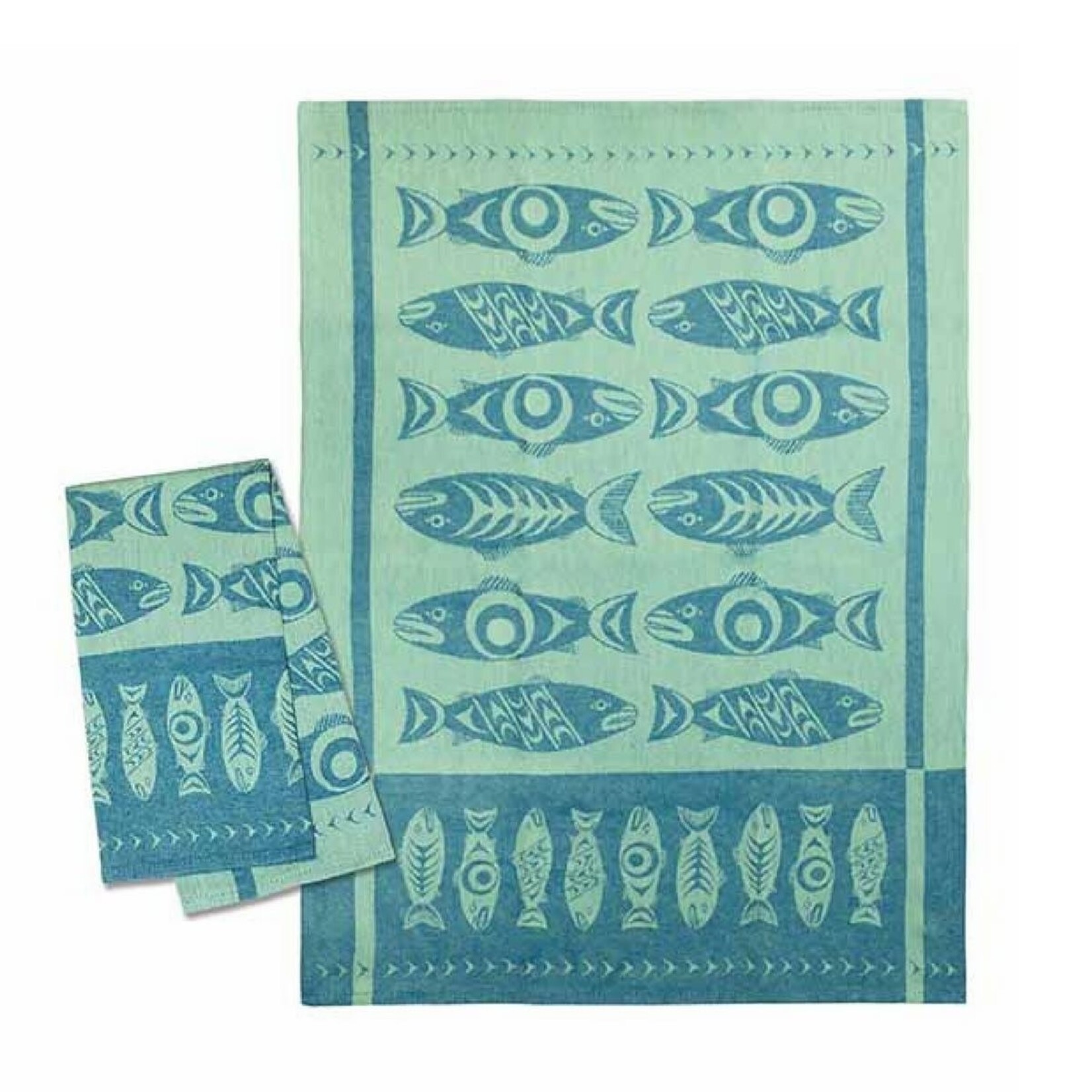 Native Northwest Tea Towel - Salmon in the Wild