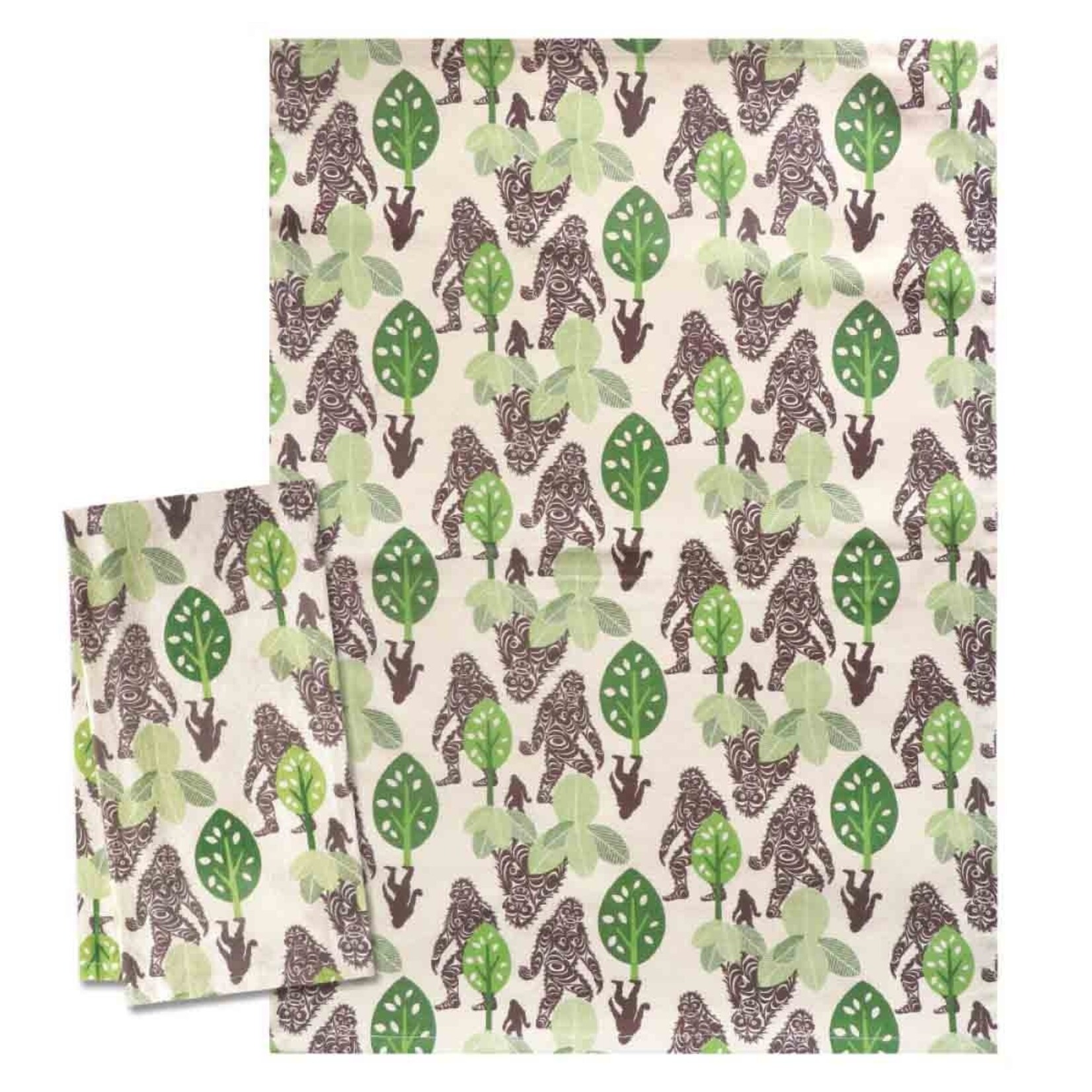 Native Northwest Printed Tea Towel - Sasquatch