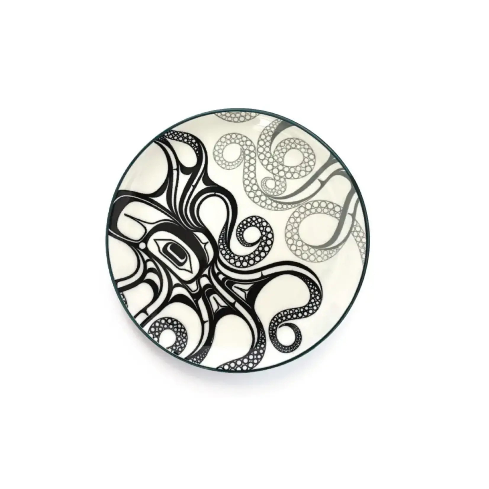 Porcelain Art Plate - Octopus by Ernest Swanson