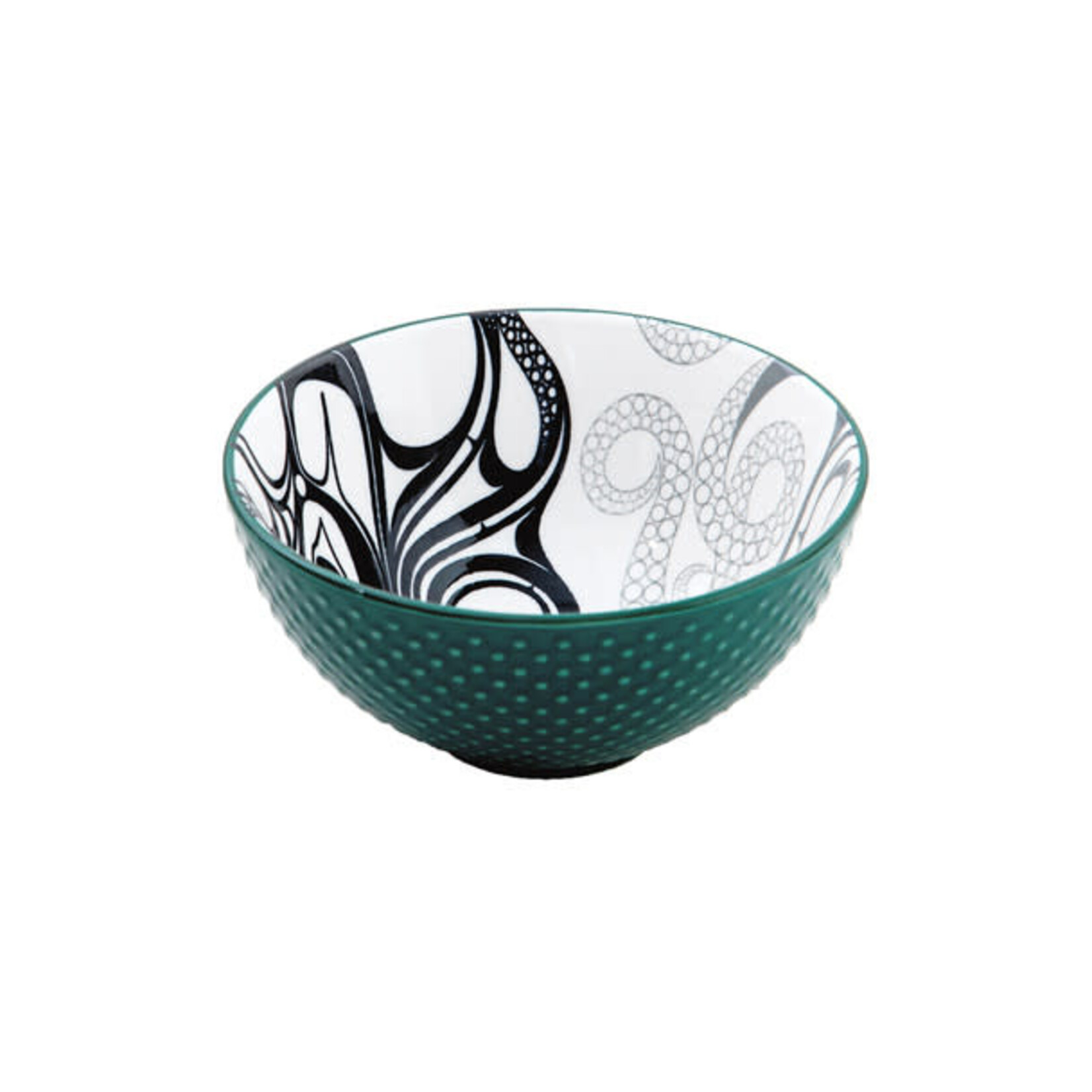 Native Northwest Porcelain Art Bowl - Octopus
