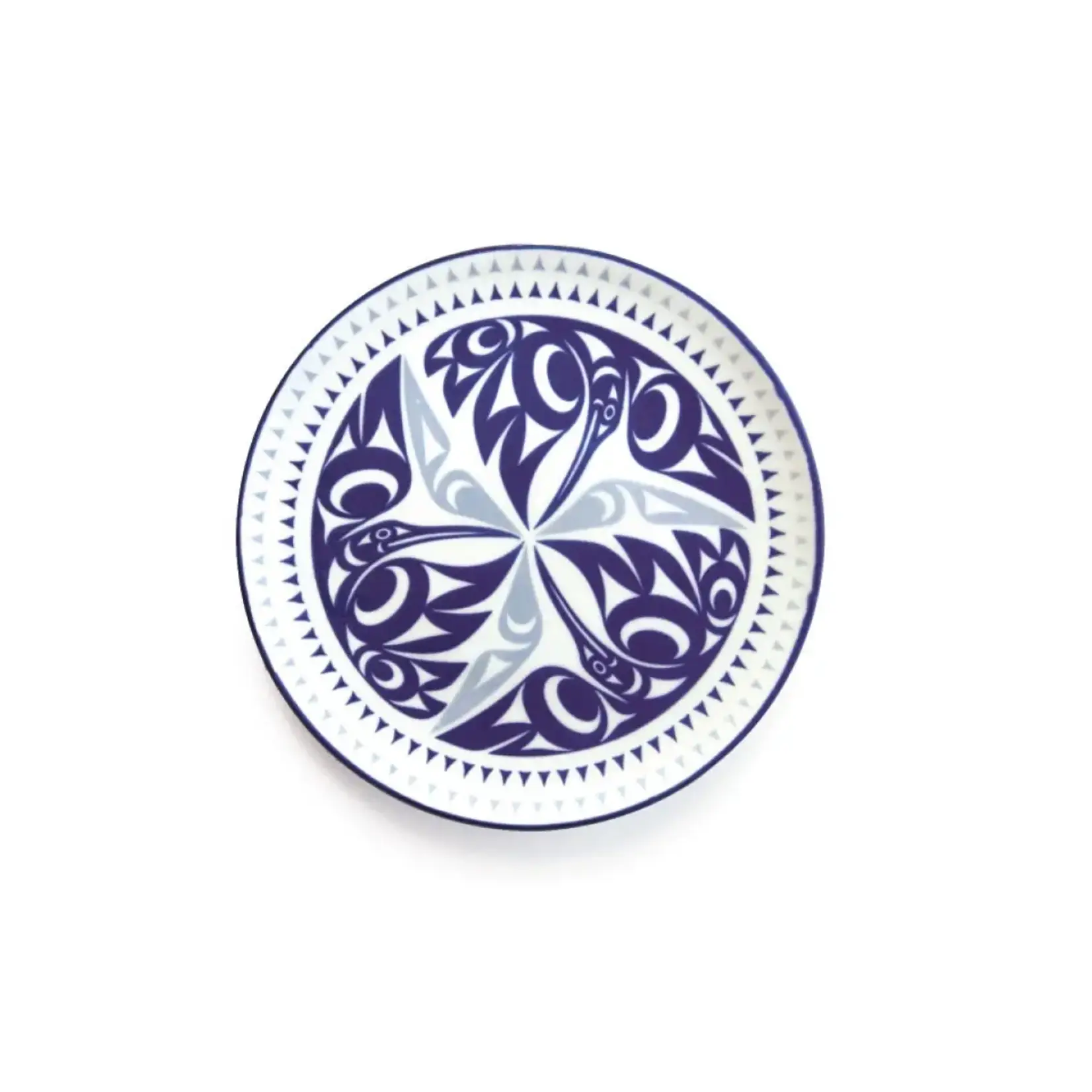 Porcelain Art Plate - Hummingbird by  Maynard Johnny, Jr.