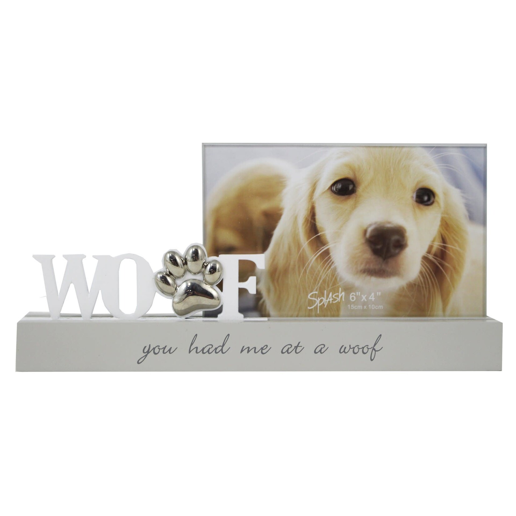 Woof Glass with Wide Base Picture Frame 6X4