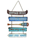 Cottage Rules Hanging Wooden Plaque