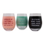Stemless Message Wine Glass (Assorted)