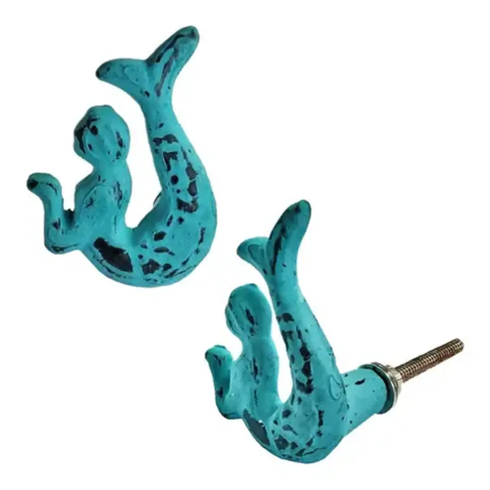 Metal Turquoise Mermaid Drawer Knob