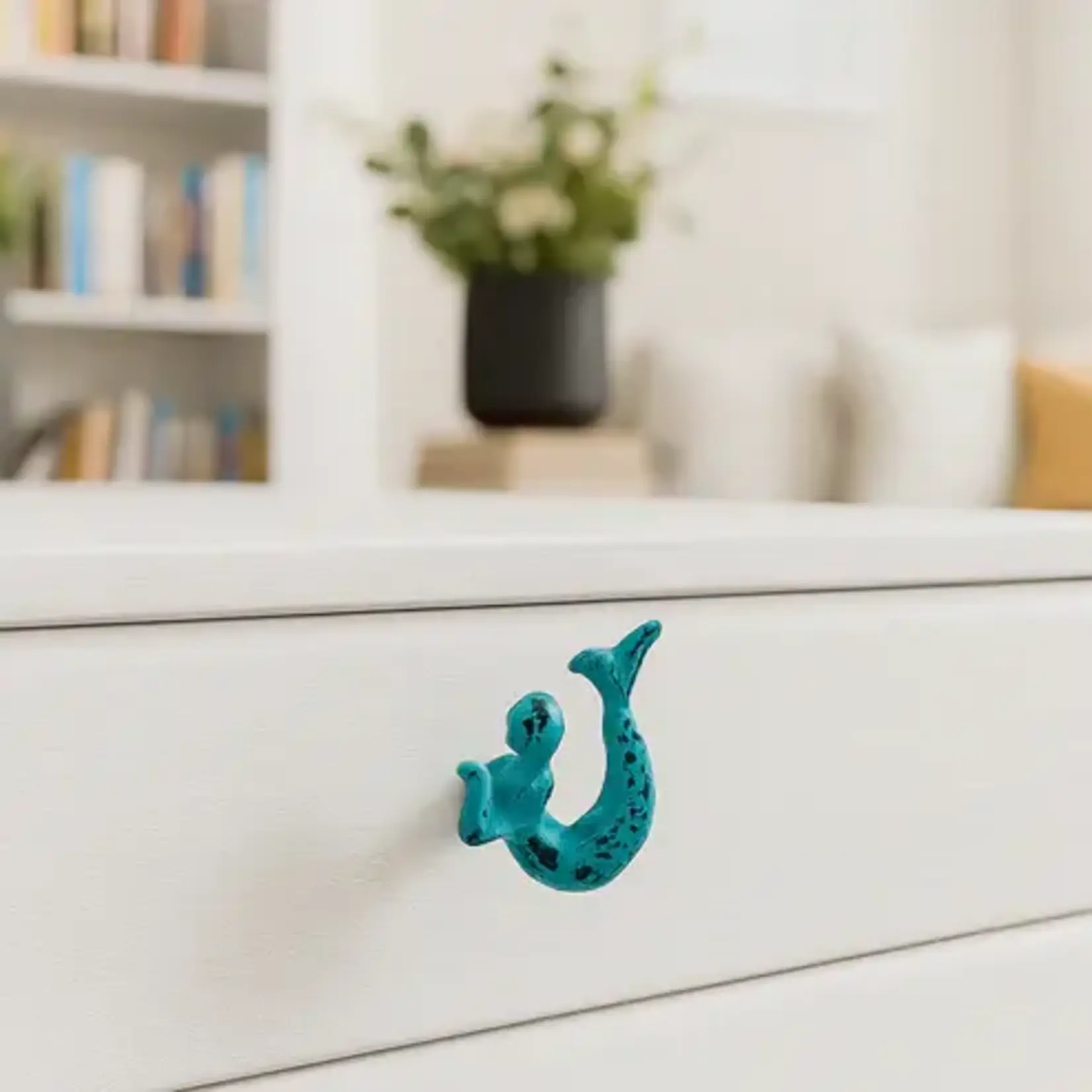 Metal Turquoise Mermaid Drawer Knob