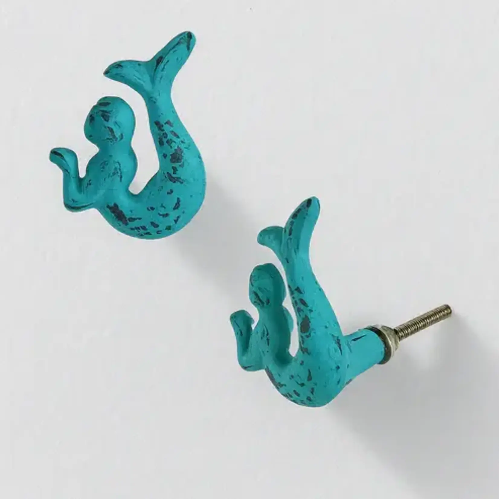 Metal Turquoise Mermaid Drawer Knob